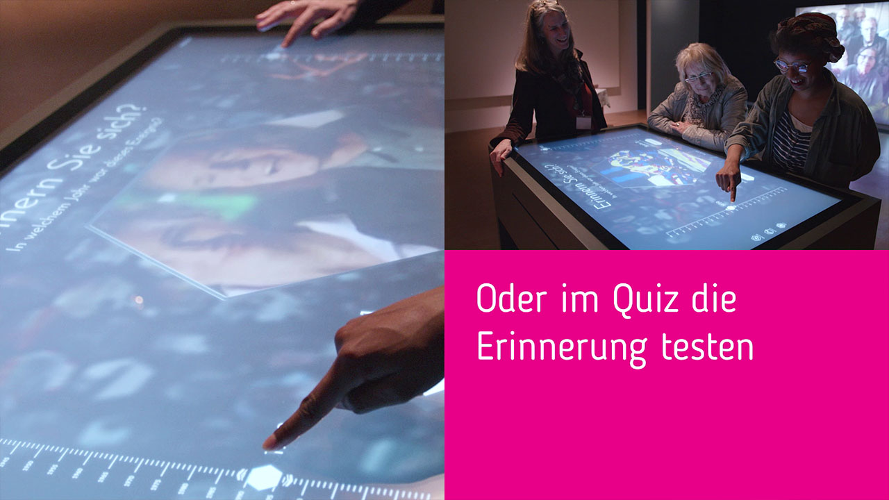 Ausschnitt aus Making-Of - Museum Frankfurt Vergessen Interaktiver Tisch - Splitscreen 